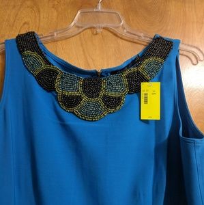 Plus size blue sheath dress